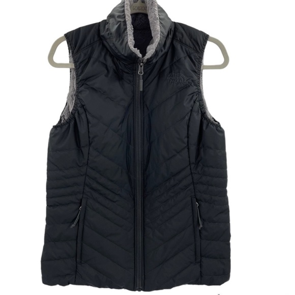 THE NORTH FACE MOSSBUD INSULATED REVERSIBLE VEST WOMEN'S -ASPHALT GREY/MID GREY - Picture 2 of 10